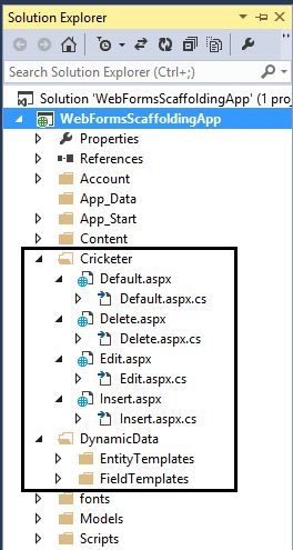 Solution Explorer in Web Forms